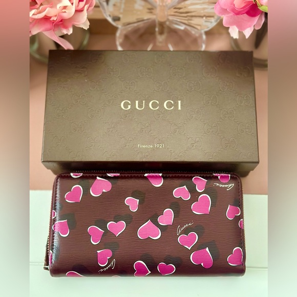 πPink GUCCI Zippy Wallet BETTY Heart Beatπ - Picture 13 of 13